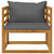 5 Piece Garden Lounge Set with Cushion Solid Acacia Wood