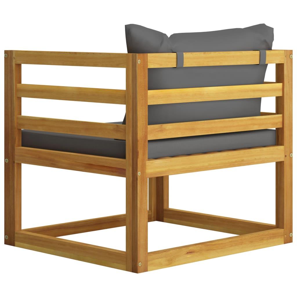 5 Piece Garden Lounge Set with Cushion Solid Acacia Wood