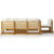 9 Piece Garden Lounge Set with Cushion Cream Solid Acacia Wood
