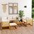 10 Piece Garden Lounge Set with Cushion Cream Solid Acacia Wood
