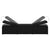 3 Piece Garden Sun Loungers with Tea Table Poly Rattan Black