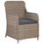 7 Piece Outdoor Dining Set with Cushions Poly Rattan Brown