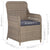 7 Piece Outdoor Dining Set with Cushions Poly Rattan Brown
