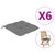 Chair Cushions 6 Pcs Grey 40x40x7 Cm Fabric