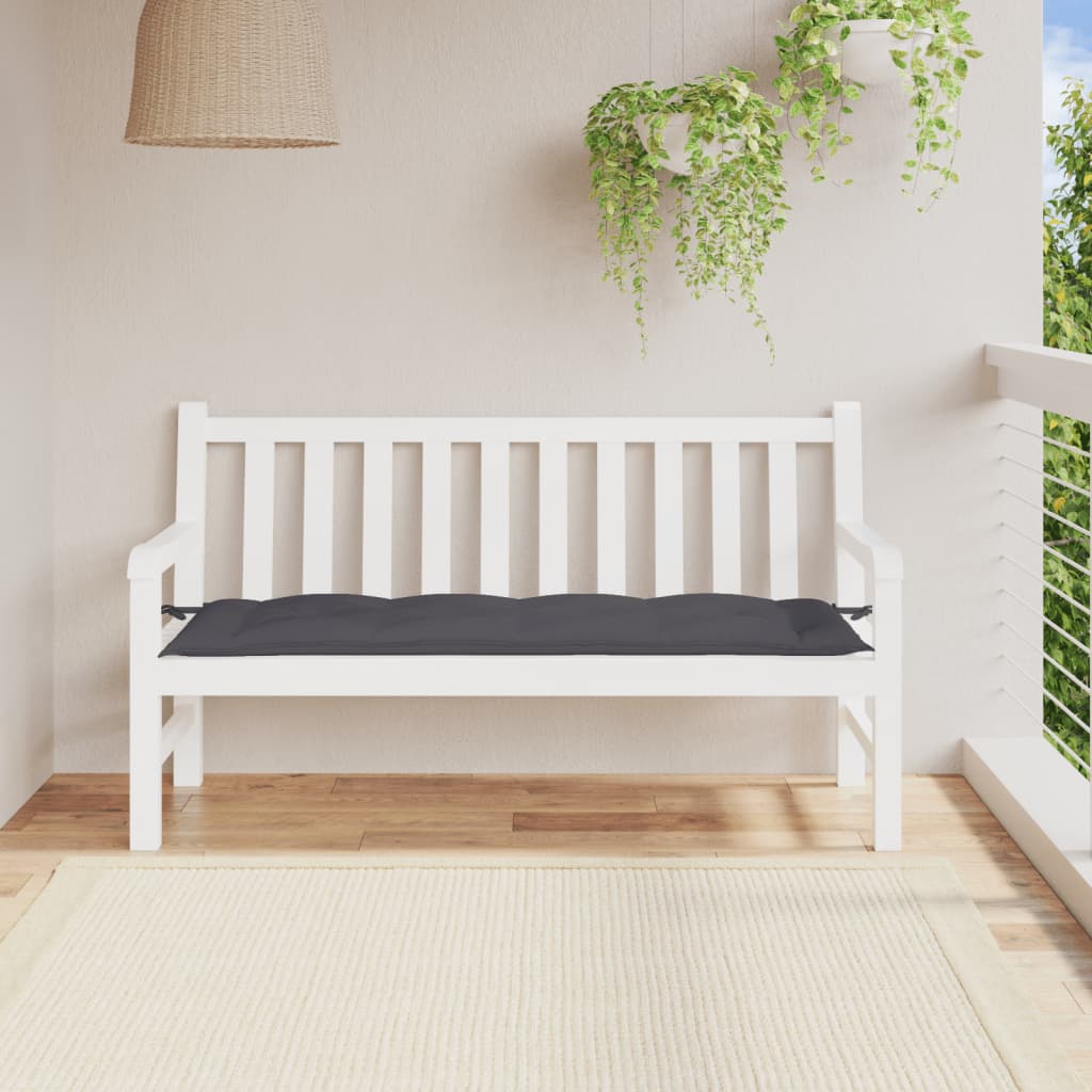 Garden Bench Cushion Anthracite 150x50x7 cm Oxford Fabric
