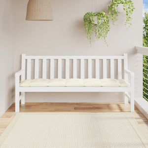 Garden Bench Cushion Cream White 180x50x7 cm Oxford Fabric