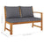 4 Piece Garden Lounge Set with Cushion Solid Acacia Wood