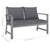 3 Piece Garden Lounge Set with Cushion Solid Acacia Wood Grey