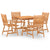 5 Piece Garden Dining Set Solid Acacia Wood