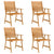 5 Piece Garden Dining Set Solid Acacia Wood
