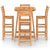 5 Piece Outdoor Bar Set Solid Acacia Wood