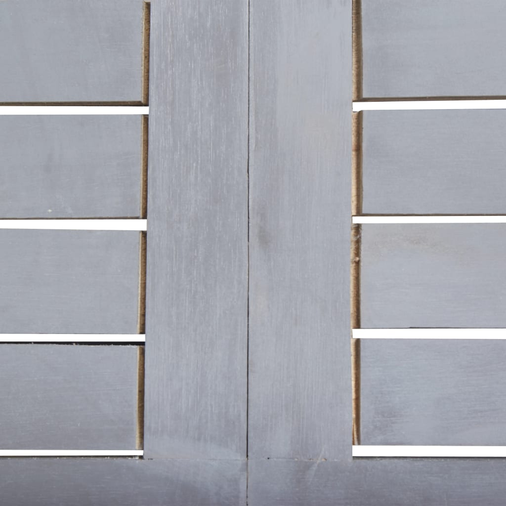 7 Piece Garden Dining Set Solid Acacia Wood Grey