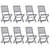 9 Piece Garden Dining Set Solid Acacia Wood Grey