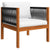 7 Piece Garden Lounge Set with Cushions Cream Solid Acacia Wood