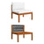 9 Piece Garden Lounge Set with Cushions Cream Solid Acacia Wood