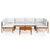 7 Piece Garden Lounge Set with Cushions Cream Solid Acacia Wood