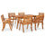 7 Piece Garden Dining Set Solid Acacia Wood