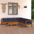 8 Piece Garden Lounge Set with Dark Grey Cushions Acacia Wood