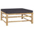 6 Piece Garden Lounge Set with Dark Grey Cushions Bamboo