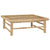 6 Piece Garden Lounge Set with Cream White Cushions Bamboo