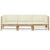 3 Piece Garden Lounge Set with Cream White Cushions Bamboo