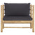 7 Piece Garden Lounge Set with Dark Grey Cushions Bamboo