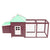 Chicken Coop with Nest Box Mocha 190x72x102 cm Solid Firwood