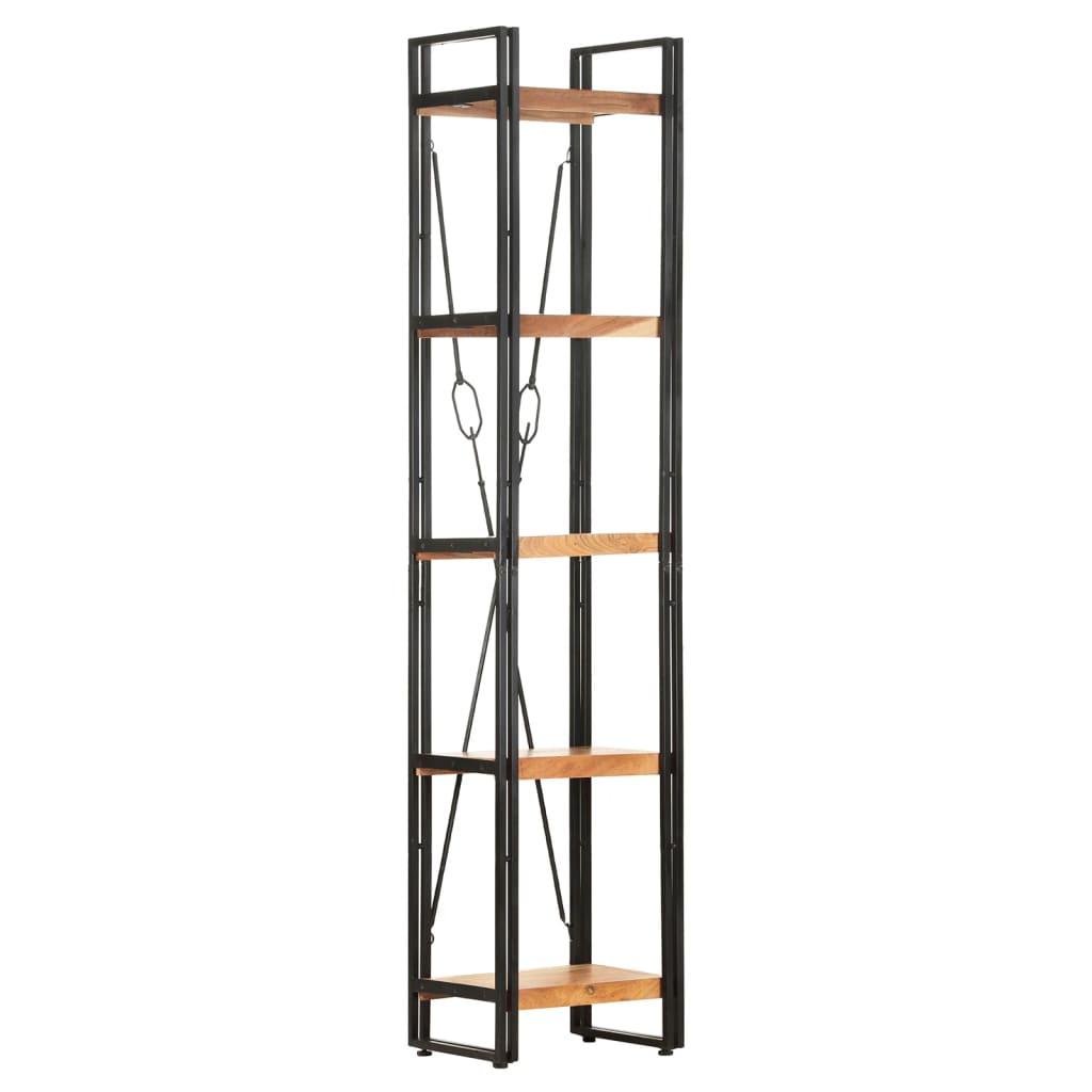 5-Tier Bookcase 40x30x180 cm Solid Acacia Wood