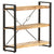 3-Tier Bookcase 90x30x80 cm Solid Mango Wood