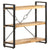 3-Tier Bookcase 90x30x80 cm Solid Mango Wood