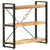 3-Tier Bookcase 90x30x80 cm Solid Mango Wood