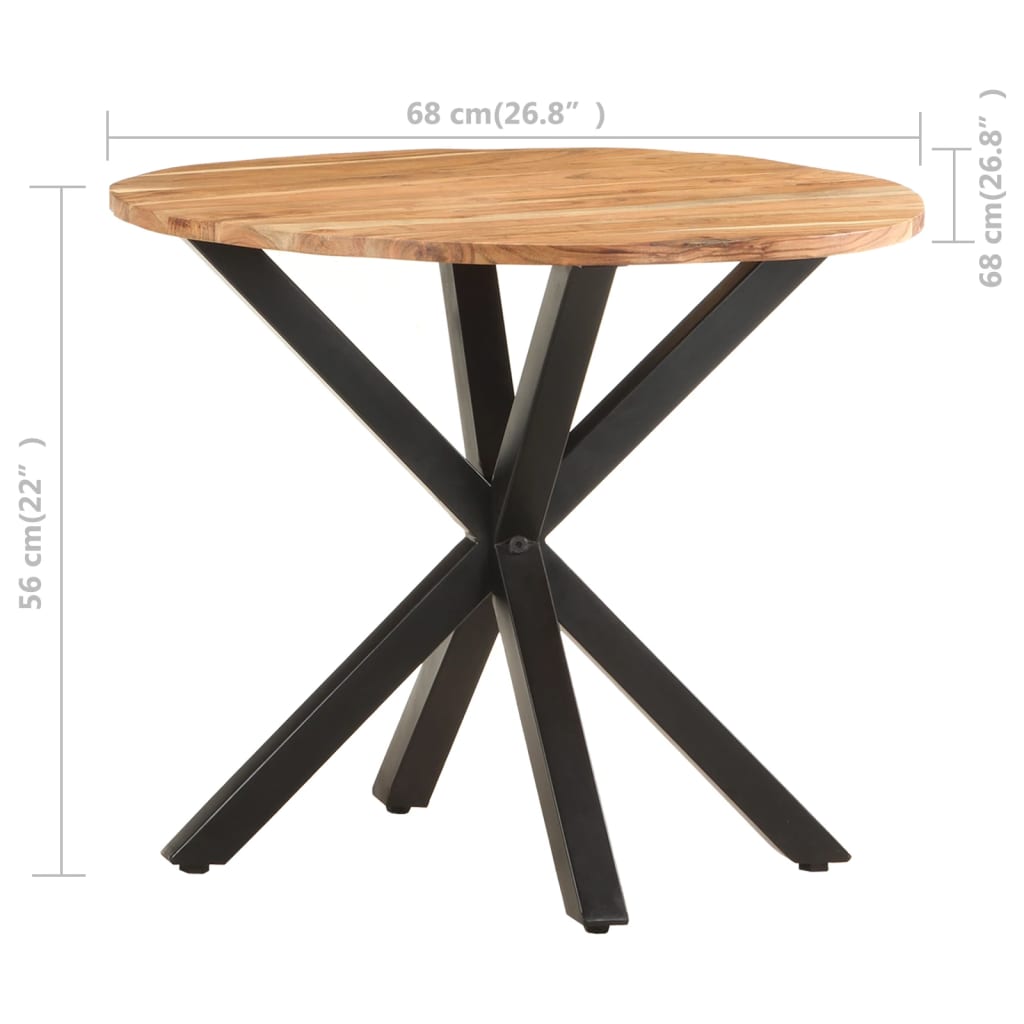 Side Table 68x68x56 cm Solid Acacia Wood