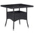 3 Piece Garden Dining Set Black Poly Rattan and Glass