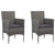 3 Piece Garden Dining Set Grey Poly Rattan and Acacia Wood
