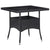 5 Piece Garden Dining Set Black Poly Rattan and Glass