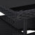 5 Piece Garden Dining Set Black Poly Rattan and Glass