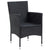 5 Piece Garden Dining Set Black Poly Rattan and Glass
