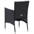 5 Piece Garden Dining Set Black Poly Rattan and Glass