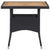 5 Piece Garden Dining Set Black Poly Rattan and Acacia Wood