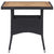 5 Piece Garden Dining Set Poly Rattan & Solid Acacia Wood Black