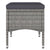 5 Piece Garden Dining Set Poly Rattan & Solid Acacia Wood Grey