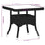 5 Piece Garden Dining Set Poly Rattan & Solid Acacia Wood Grey