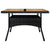 9 Piece Garden Dining Set Poly Rattan and Acacia Wood Black