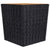 3 Piece Bistro Set Poly Rattan and Acacia Wood Black