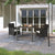 3 Piece Garden Dining Set Poly Rattan and Tempered Glass Black