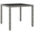 3 Piece Garden Dining Set Poly Rattan and Tempered Glass Grey
