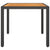3 Piece Garden Dining Set Poly Rattan & Solid Acacia Wood Black