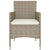 5 Piece Garden Dining Set Poly Rattan and Tempered Glass Beige
