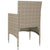 5 Piece Garden Dining Set Poly Rattan and Tempered Glass Beige