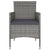 5 Piece Garden Dining Set Poly Rattan & Solid Acacia Wood Grey